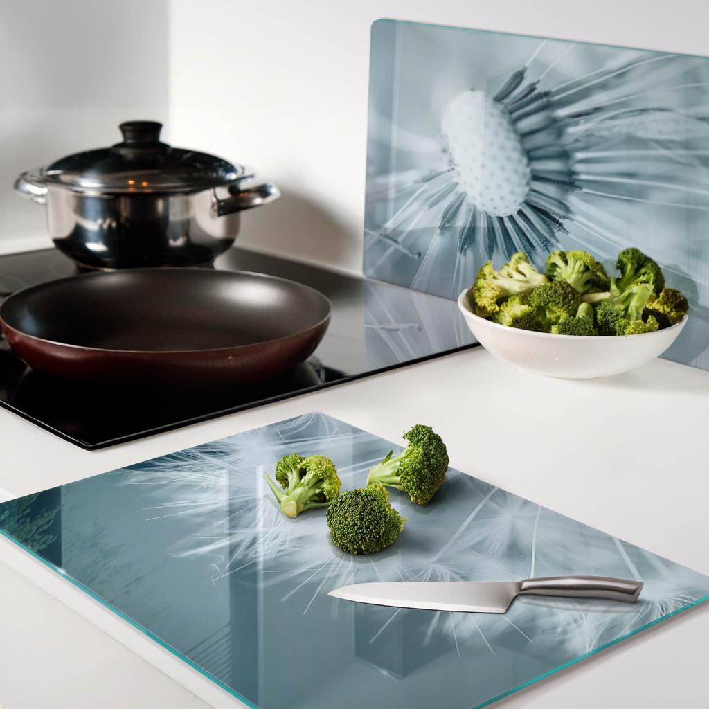 Kitchen Multifunctional Decorative Glass Boards Dandelion 2x40x52 Cm