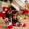 Winter Christmas Themed Women Lamb Fleece Floor Socks, Adult Non-Slip Indoor Snow Socks for Home Carpet