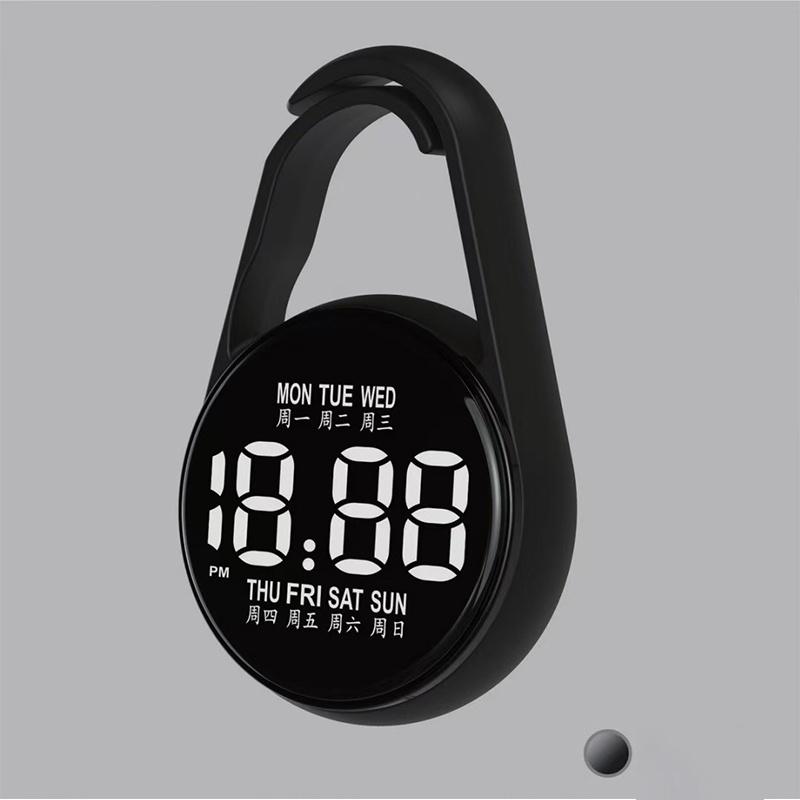 LED Electronic Hanging Watch Night Light Large Clear Display Battery Powered Clock for Home Office Use A1