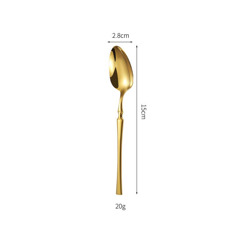 Western Knives and Forks Tableware Small Waist Steak Knives and Forks Set Stainless Steel Household Premium Food Spoon Dessert Spoon and Fork