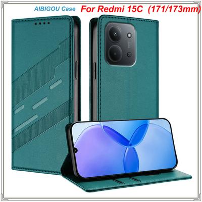 Redmi 15C 171&173MM Luxus Lederhülle Retro Skin Brieftasche Buch Flip Magnet Vollständige Abdeckung Für Xiaomi Redmi15 C Redmi 15C Handytaschen