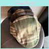 Plush Retro Newsboy Cap With Short Brim And Grid Design Fit For Fashion Autumn