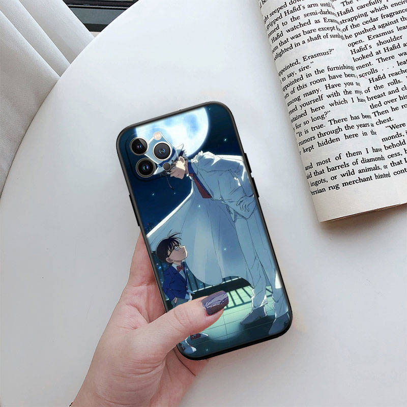 JO17 Detektiv Conan Pouzdro na telefon pro iPhone 7 8 11 12 13 14 15 16 16E XS Pro Max XR X SE Samsung S20 S21 S22 S23 S24 FE Ultra Plus Lite S21S A55