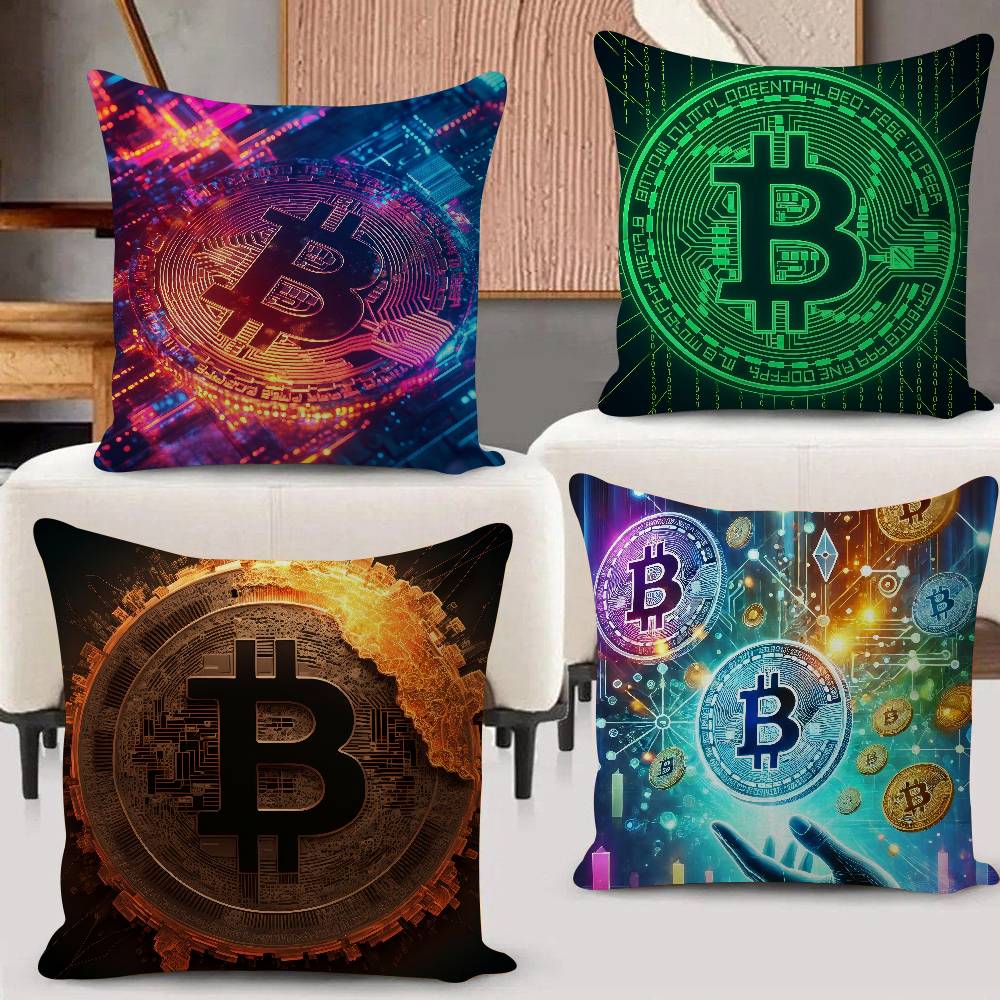 Биткоин Крипто Криптовалюта Btc Персонализированная Подушка Чехол от Пыли Спальня Дети Вечеринка Украшение Наволочка День Рождения Дети