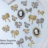 3pcs Nail Art Charms Bows Nail Rhinestones Charms Bowknot Crystal Nail Gems Nail Art Decorations for Acrylic Nails