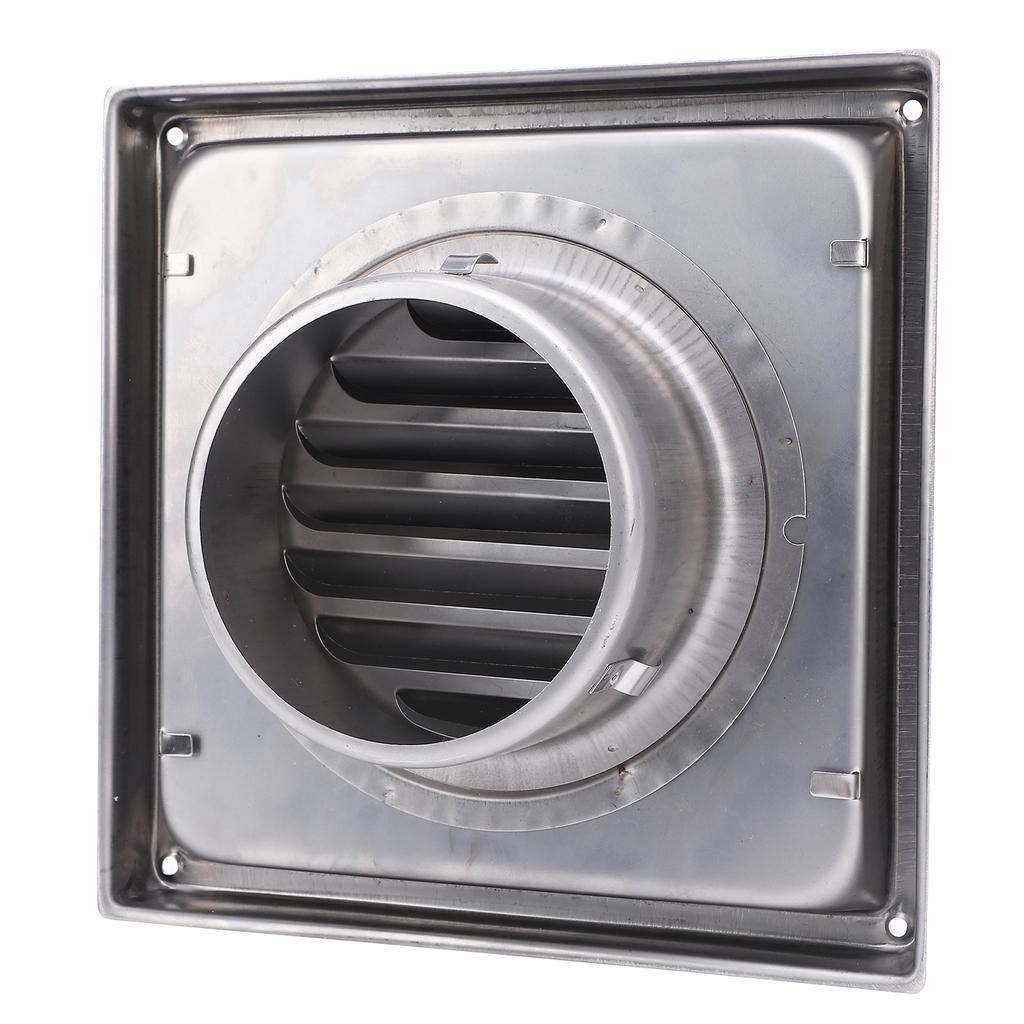 Exterior Wall Vent Cover with Flats 100mm Square SUS304 Stainless Steel Dryer Exhaust Vent Cover for