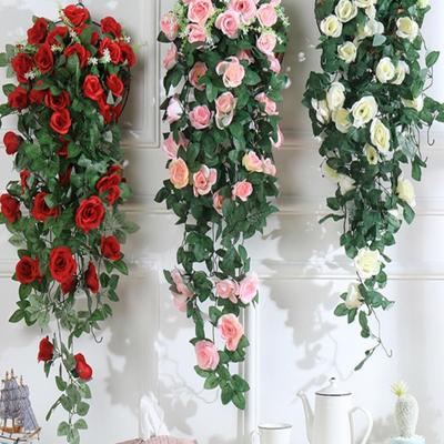 Künstliche Rosenranke zum Aufhängen an der Wand für Wohnzimmerdekoration