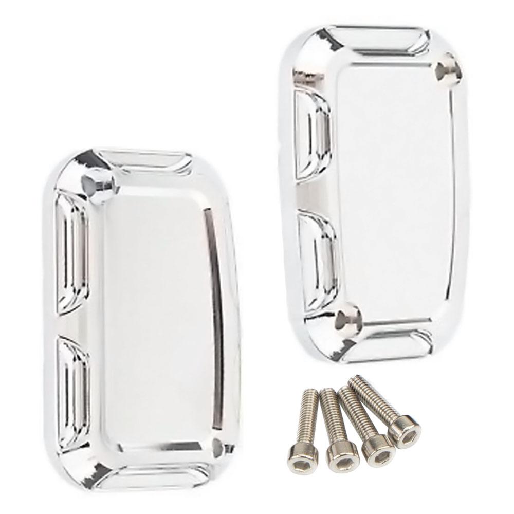 2pcs Motorcycle CNC Front Brake Reservoir Master Cylinder Cover for Harley-Davidson Street Electra Glide Road King Freewheeler