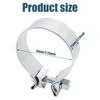 Moicstiy 2.75" Exhaust Clamp Stainless Steel Narrow Band Muffler Clamp (2 Piece)
