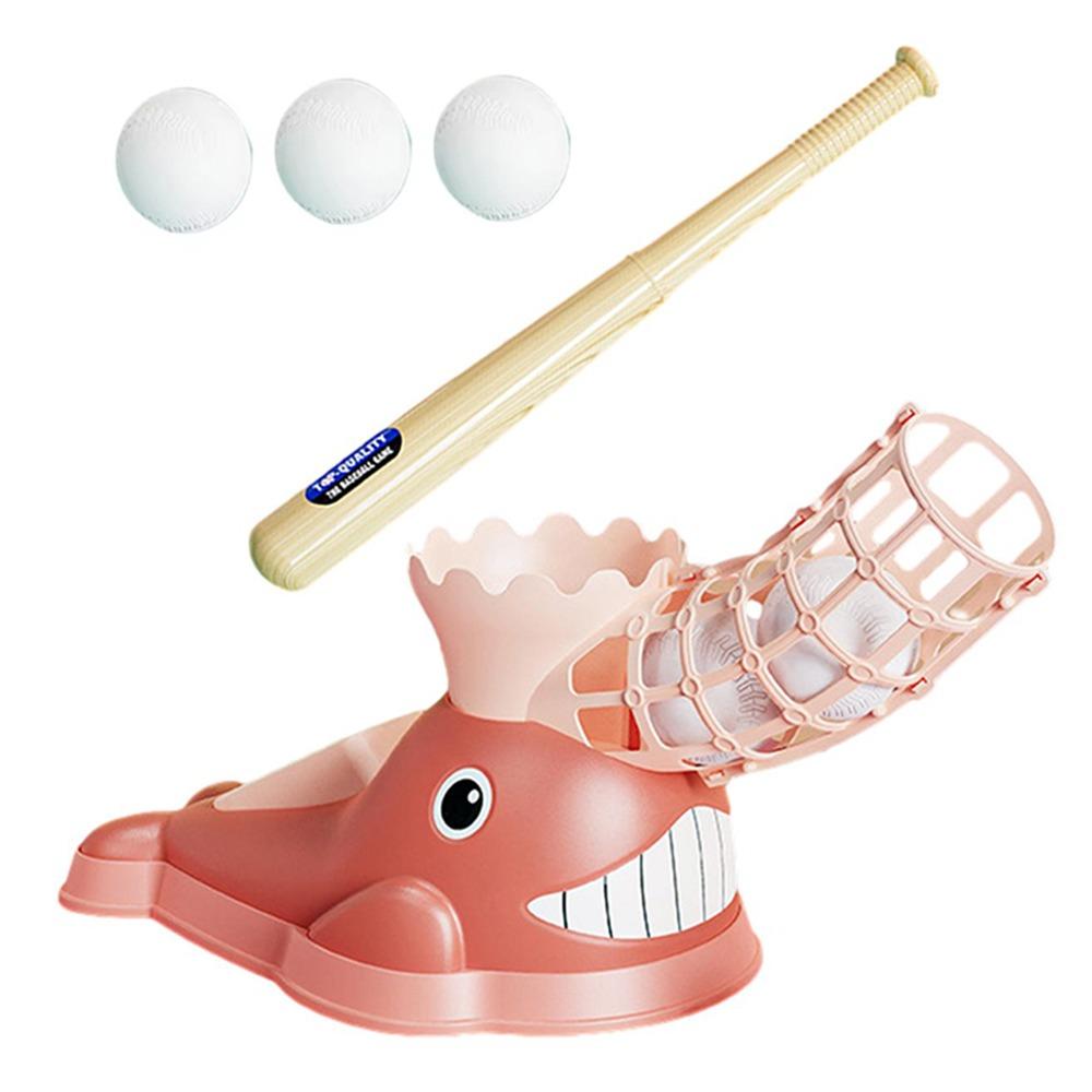 Cartoon Whale Baseball Pitching Machine with Ball Baseball Launcher  Parent-Child Interaction