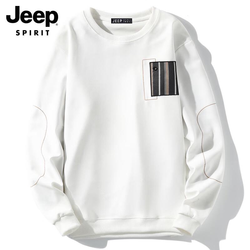 JEEP SPIRIT Men's Casual Crewneck Long Sleeve Top