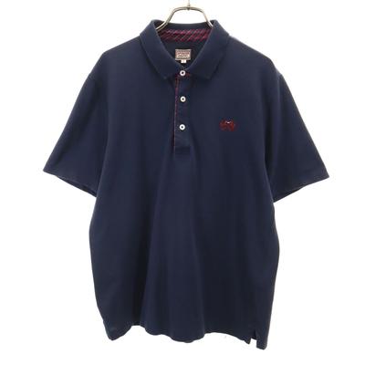 Short Sleeve Polo Shirt L Navy Men's Used