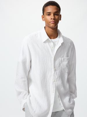 Premium Linen Shirt  Stripe  B