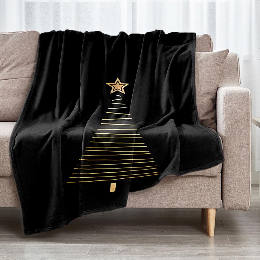 Christmas tree Theme Printed Blanket - Perfect for Couch, Bed, Travel & Outdoor Use | Machine Washable, Cozy & Durable.