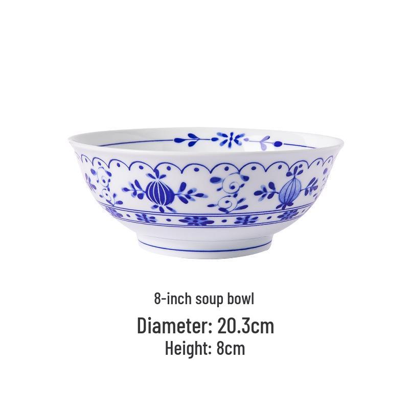 Jingdezhen Blue & White Ceramic Dinnerware Set: Plates, Bowls, Dishes, Spoons - Perfect for Housewarming Gift
