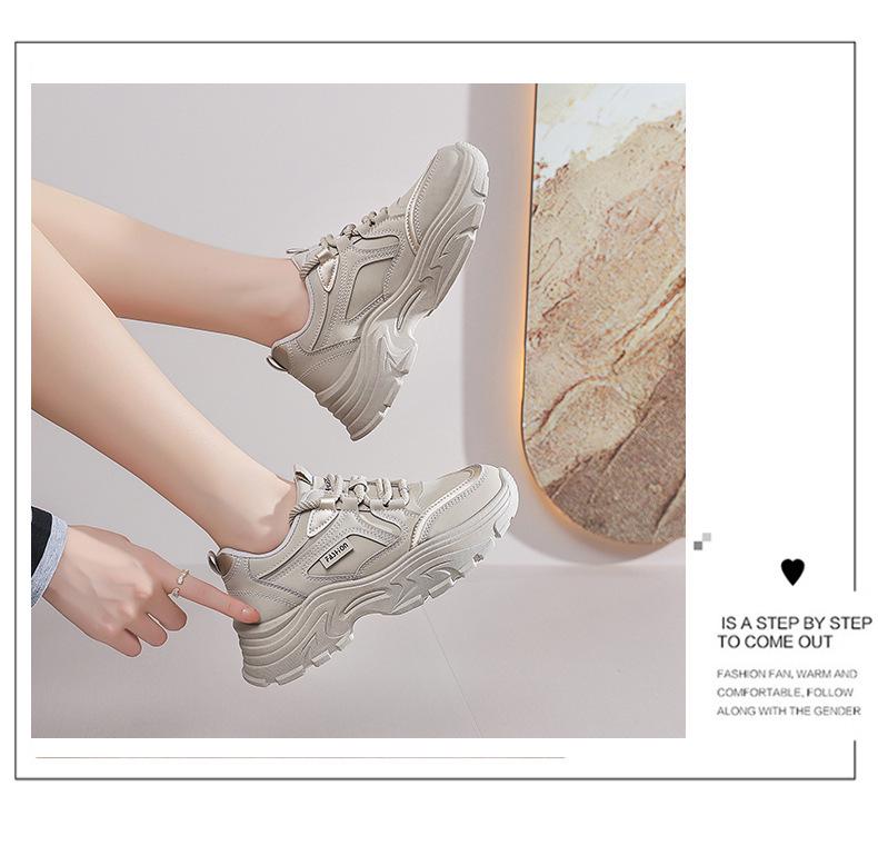 Autumn 2024 Women's Dad Sneakers - Korean Style, Versatile Thick Sole, Casual Student Shoes