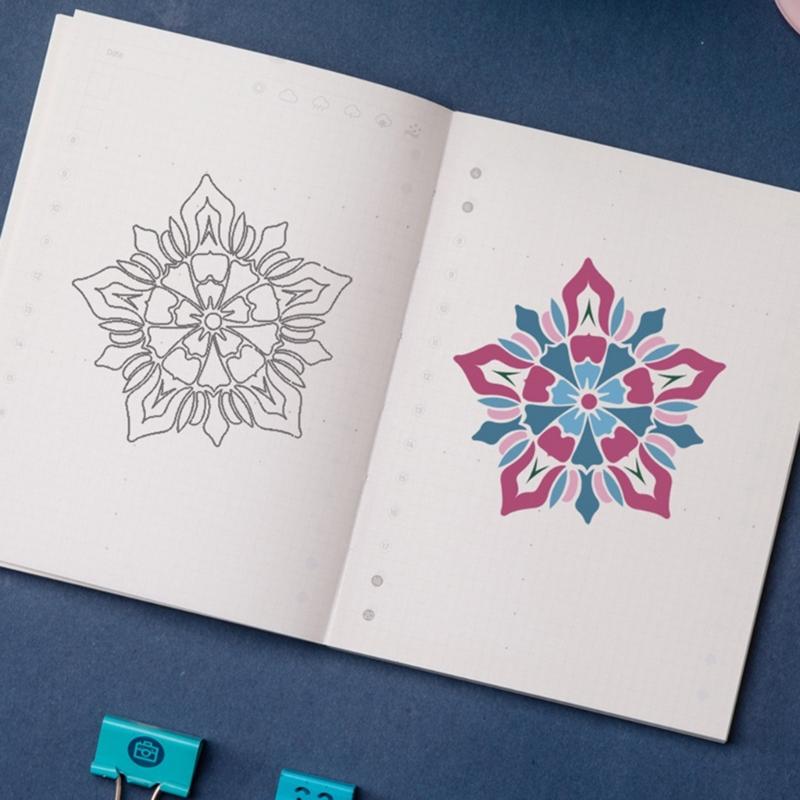 Versatile Mandalas Design Stencils For Artistic Expression Decoration Projects PET Templates With Precise Cutout Shapes