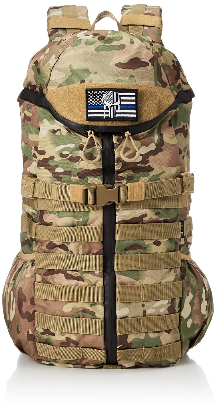

F-Style Assault 3-Day Backpack, Waterproof Fabric with Center Zipper, Multi-Purpose, F-SD010493-006, Medium