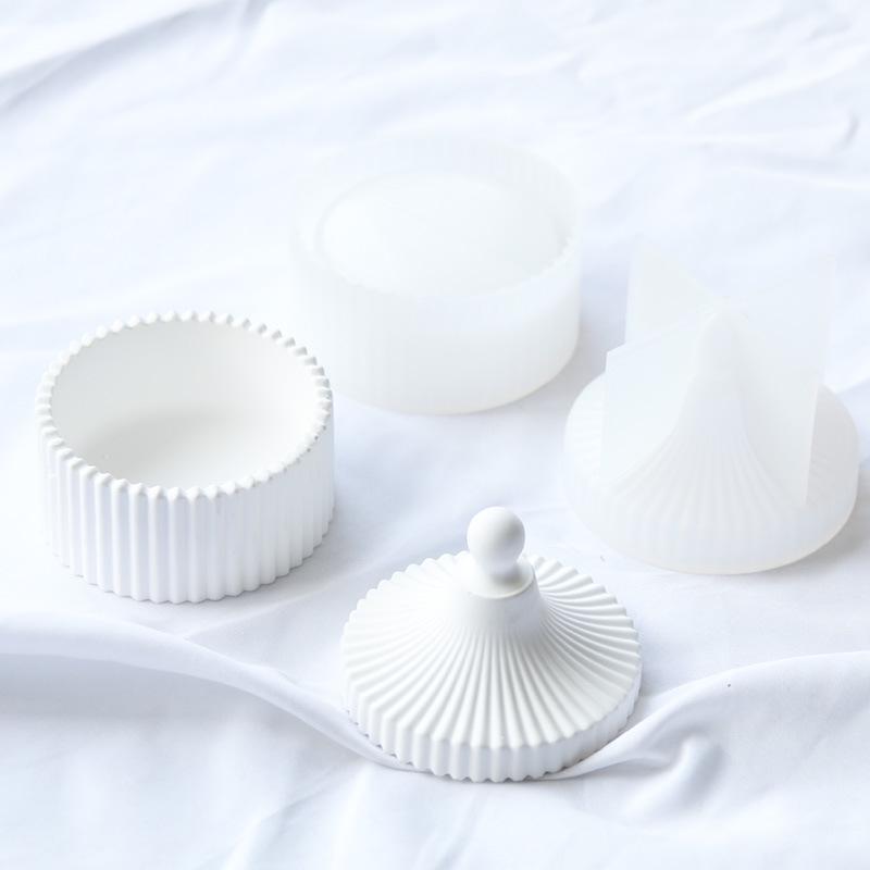 Meimuer DIY Aromatherapy Plaster Candle Mold & Epoxy Resin Jewelry Box Silicone Mold