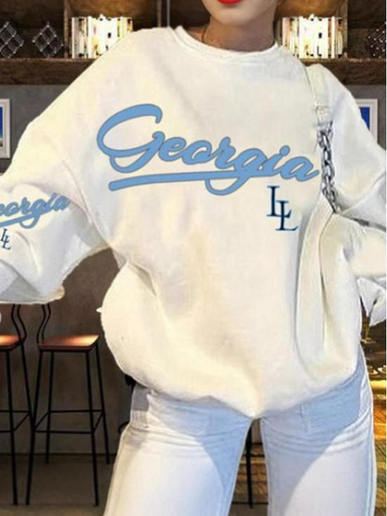 2024 Unisex Oversized Autumn/Winter Sweatshirt with Letter Print