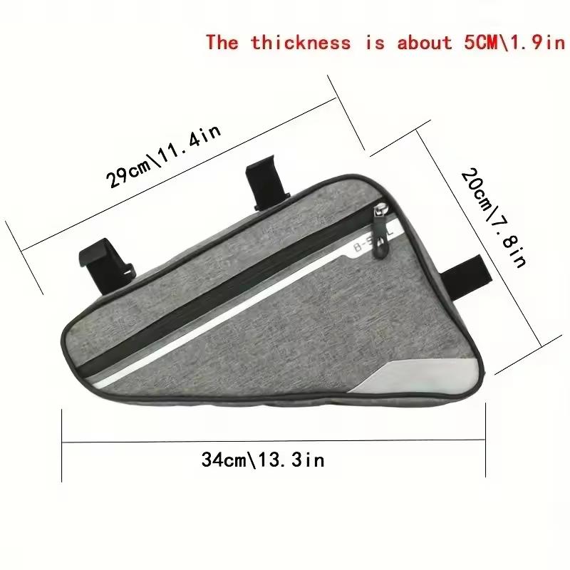 Bicycle Triangle Bag Front Tube Frame Saddle Storage Bag Waterproof Pouch Durable Bike Versatile Durable Bag Bicycle Accessories