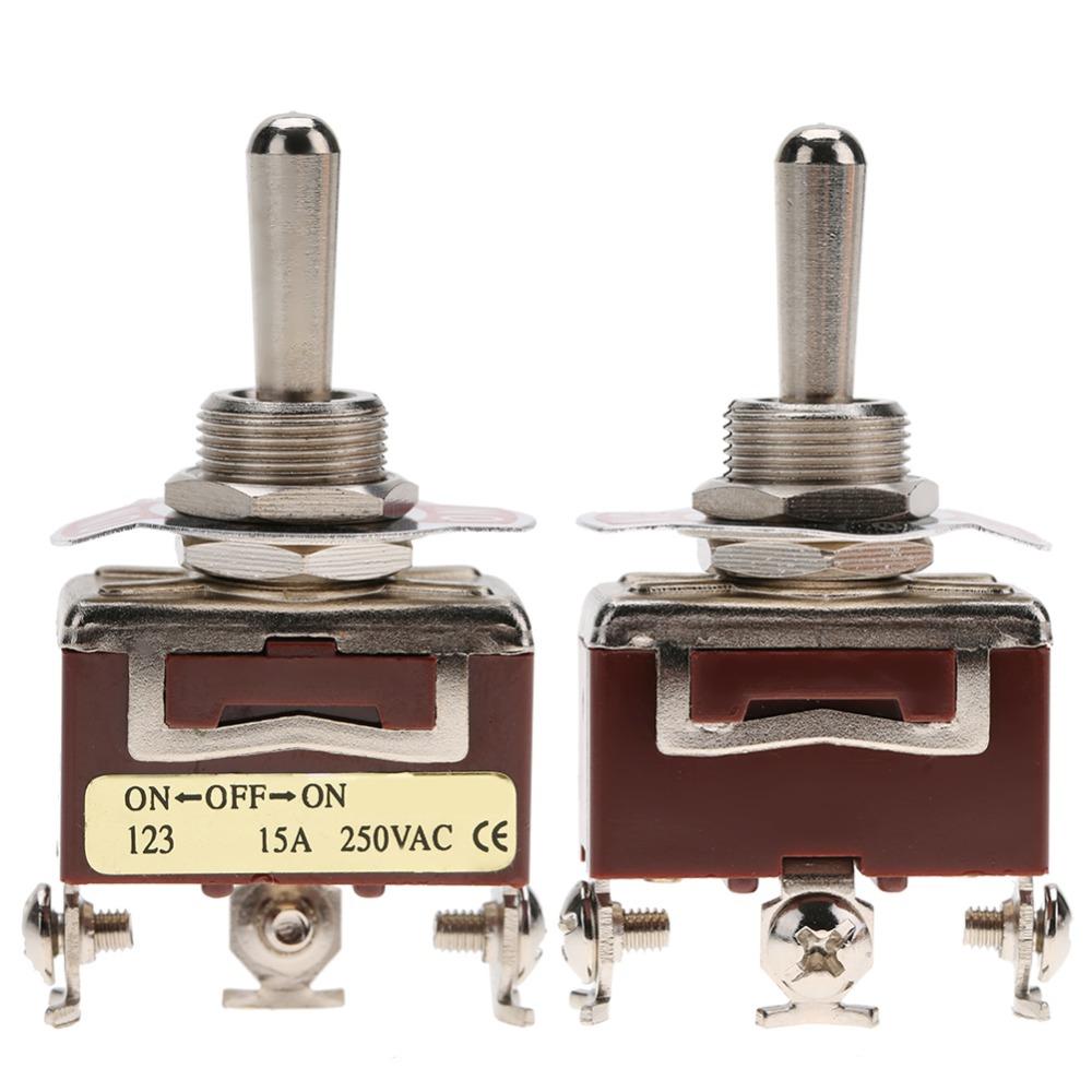 15A 250V Momentary Toggle Switch 3 Position 3 Pin SPDT Switch  Industrial Control