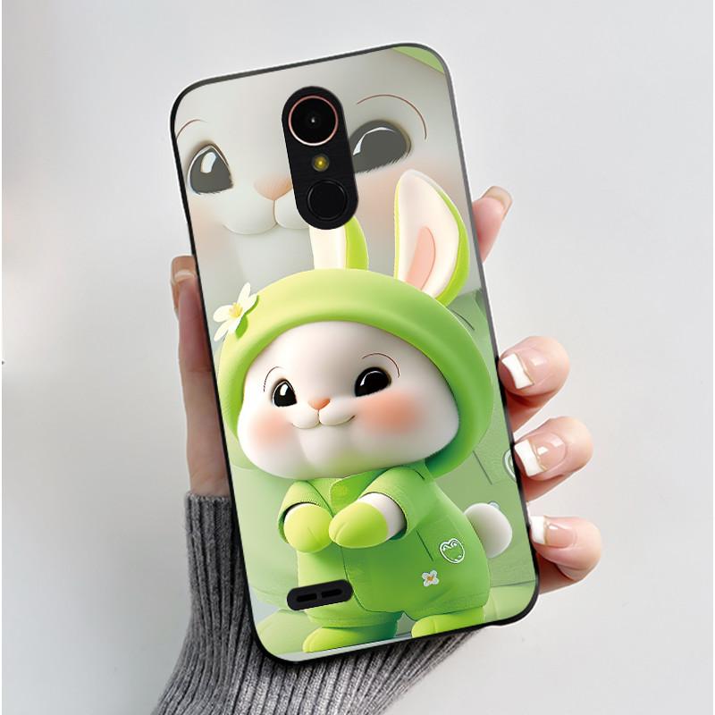 Case For LG K10 2017 M250N X400 Cute Love Rabbit Cartoon Soft TPU Silicone Ultra Thin Slim Back Cover For LG K10 2018 Phone Case