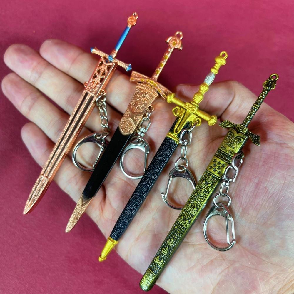 

4.7inch 4pcs Elden Katana Metal Damascus Sword Anime Elden Ninja Knife Real Dimension Japanese Katana Original Samurai Sabre Toy