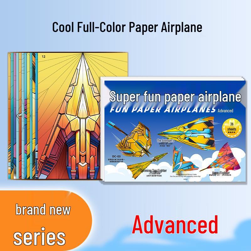 3D Stereo Origami Paper Airplane Kit for Kids - Educational DIY Craft Toy