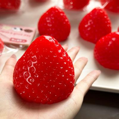 Taba Squishy Kawaii Cream Gold Pink Imitation Red Big Strawberry Fidgeting Imitation Silicone Girl Birthday Gift Kids Toys