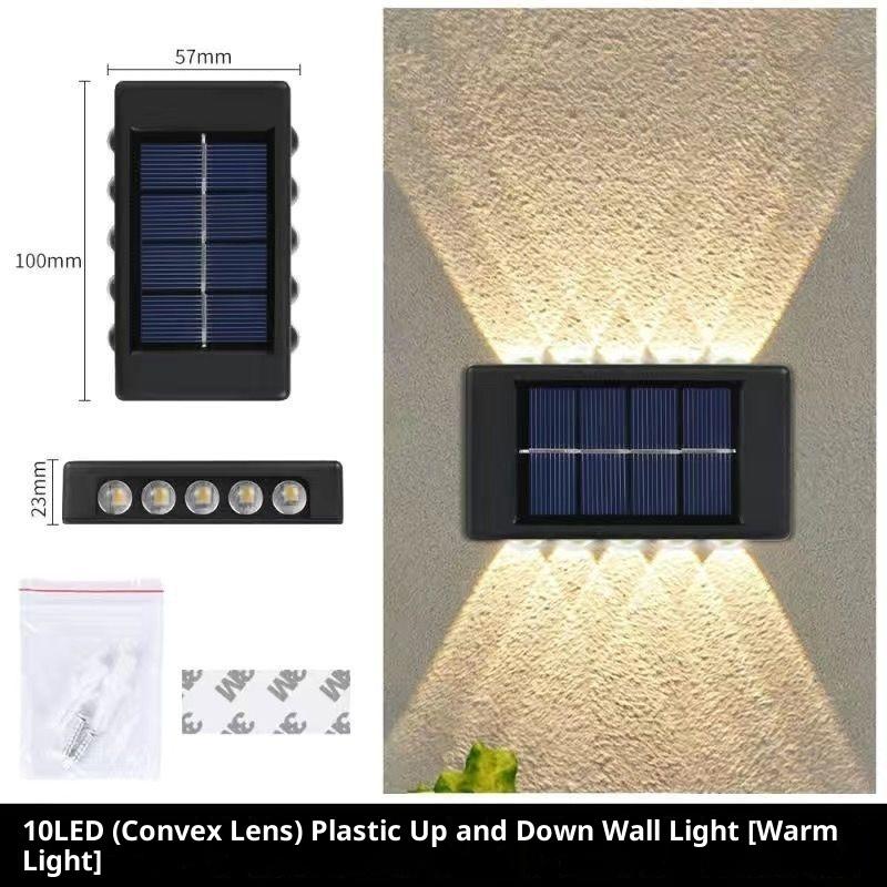 

4-10 LED Solar Outdoor Light, Weather Resistant Wall Lamp for Garden and Yard 1PC
