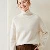 European-Style High-Neck Sweater: Women's Loose Knit Coffee Pullover, Versatile Autumn/Winter Base Layer