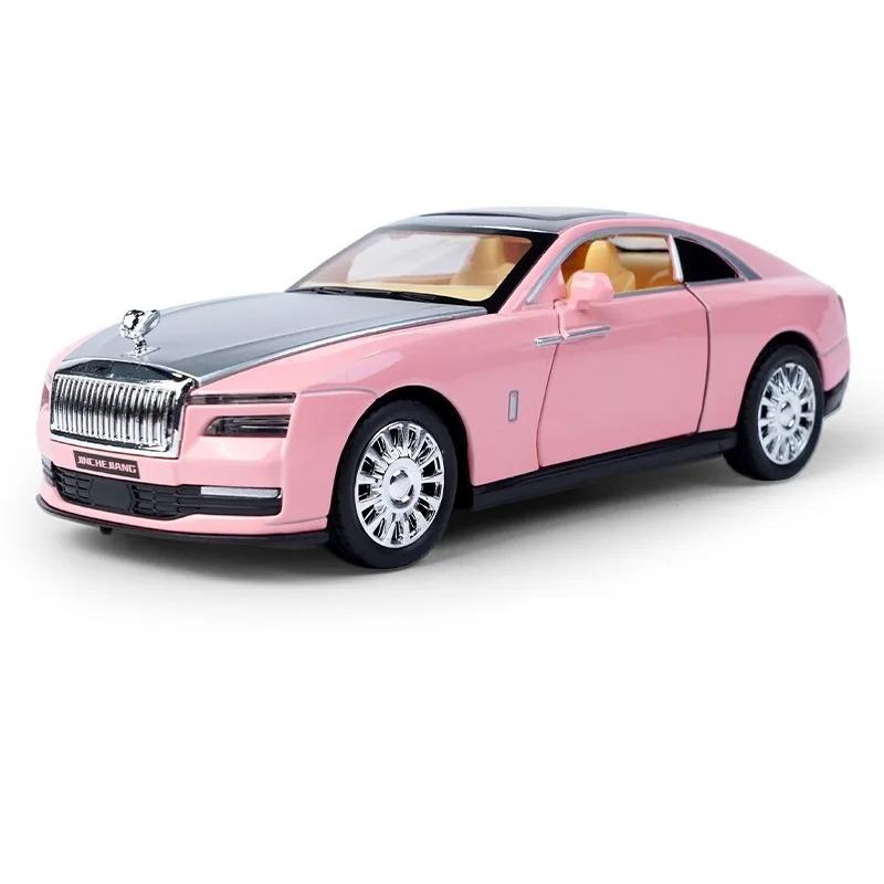

1/32 Rolls-Royce Spectre New Energy Car Alloy Luxy Car Model Diecast & Toy Vehicle Metal Car Model Simulation Sound and Light Childrens Gift розовый