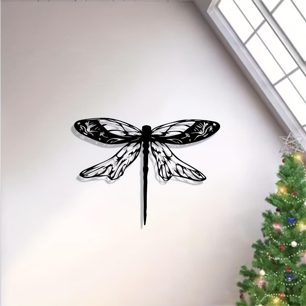 Metall Wandkunst Libellen Skulptur, Wetterfeste Gartendekoration für Außen Zaun, Naturfreund Geschenk für Neujahr Ostern