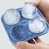 Large Ice Cube Tray Round Ice Molds Soccer Ball & Basketball Shapes Easy Release Silicone Molds Suitable for Whiskey Drinks