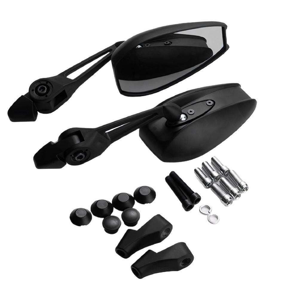 1Pair Universial Motorcycle Mirror Scooter E-Bike Rearview Mirrors Electromobile Back Side Mirror With Anti-glare Glass Lens