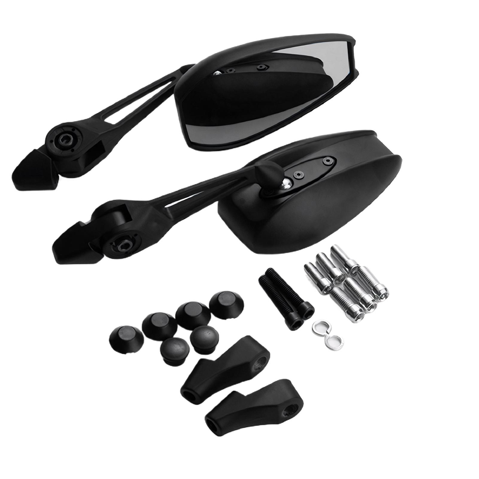 

1 пара универсальных зеркал для мотоцикла, скутера, электровелосипеда, зеркала заднего вида для электромобиля, зеркало заднего вида с антибликовым стеклом черный белый