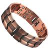 Antique Red Copper Bracelet Watch Buckle Intricately Carved Retro Fashion Cross Shaped Full Magnet