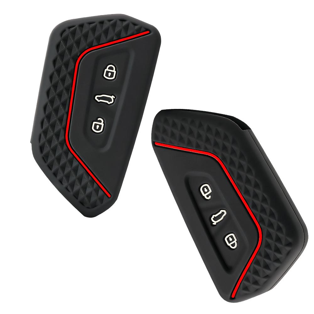 New Style Fit For Vw Golf 8 Mk8 Gti Gtd R Id3 Id4 Decoration Silicone Auto Key Fob Cover Remote Mount Case Trim Auto Auto Accessories