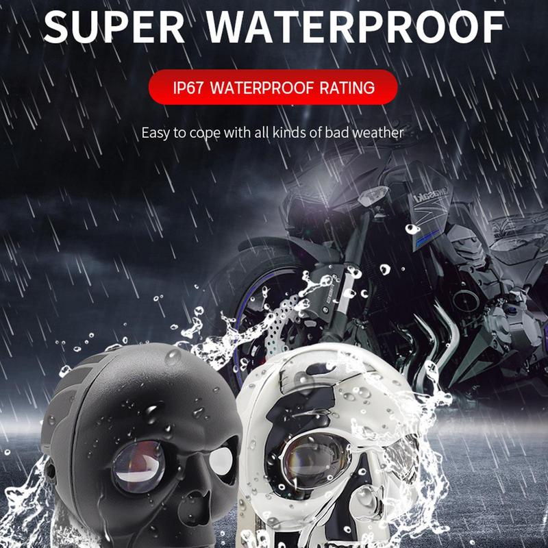 Motorcycle Driving Lights Skull-Shaped LED Passing Light Bright Led Driving Light Auxiliary Light for Offroad Truck 12V 24V 48V