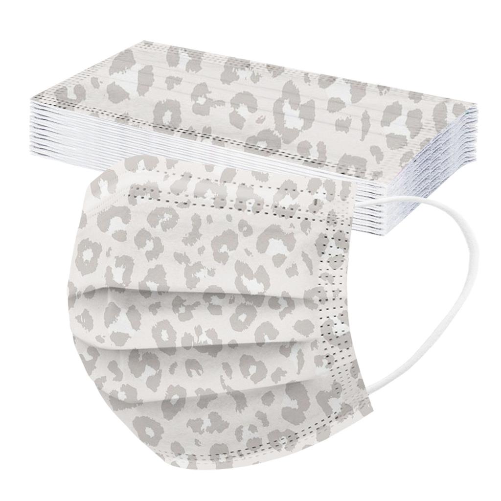 Voksen Tre-lags Engangs Støvtett Beskyttende Leopardmønstret Maske
