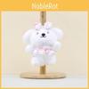 Dog Bowknot Plush Keychain Toy Pendant Stuffed Doll Cartoon Bag Decorations