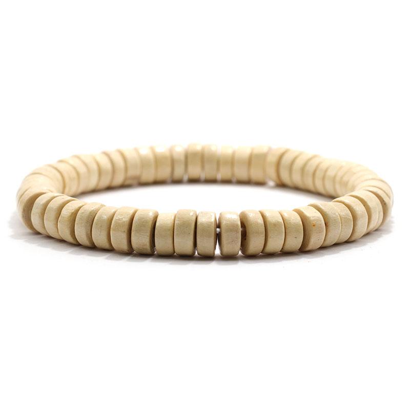 Minimalist Natural Wooden Bracelet Homme Coir Wood Beaded Braclet Man Hand Accessories Buddha Brazalete Men's Fashion Pulsera