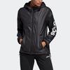 Adidas Essentials Linear Windbreaker Jacket With Logo Print Women Jackets Black DP2408