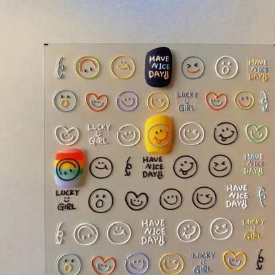 Smile Self Nail Art Sticker Pedicure Manicure Materials