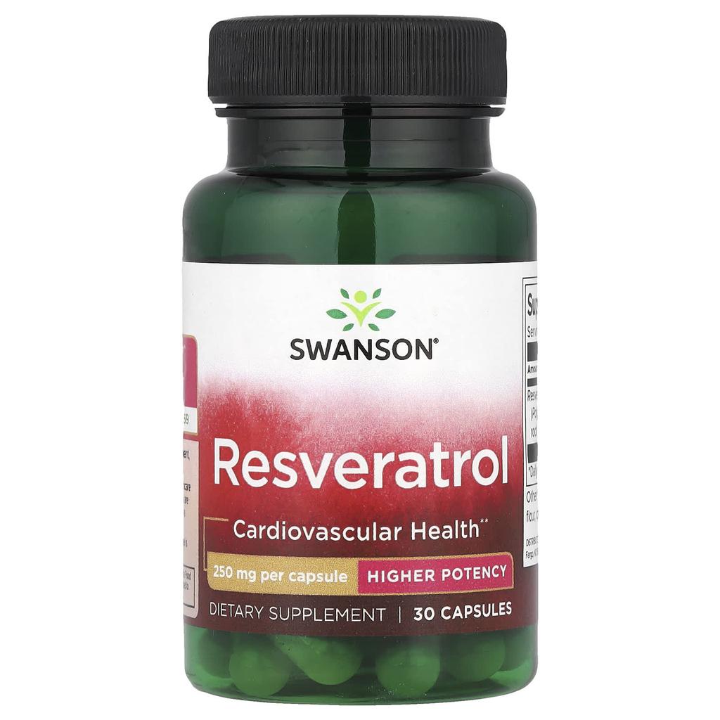 Resveratrol, High Potency, 250Mg, 30 Capsules