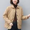 Veste matelassée en coton léger nouvelle mode pour maman - Couleur unie décontractée pour femmes d'âge moyen et âgées