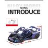 1/24 Toyota Senna Alloy Track Sports Car Model Diecasts Metal Racing Vehicles Car Model Simulation Sound Light with Spray Kids Toy Gift