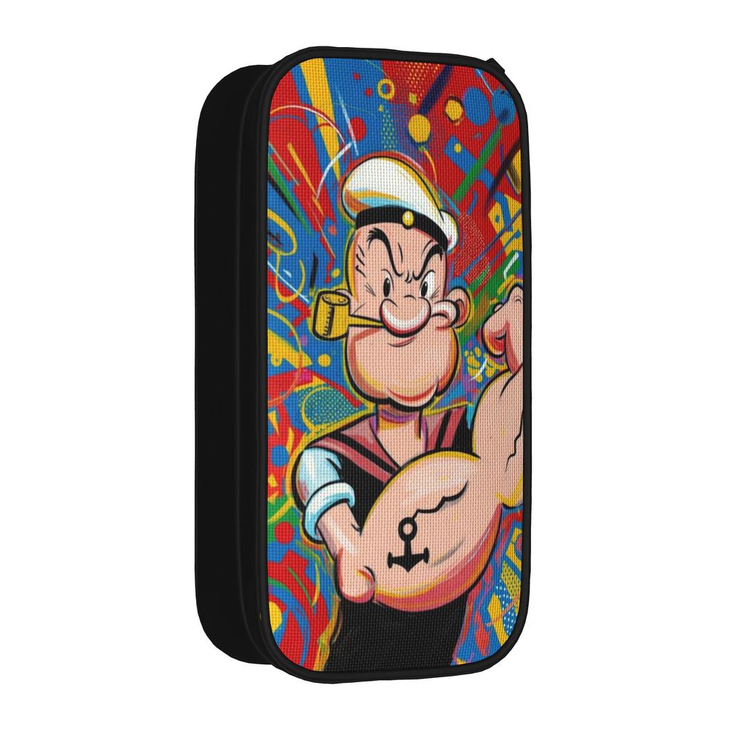 P-popeyes Pen Box Double Layer Large Capacity Kids Pen Case Amazing Gift