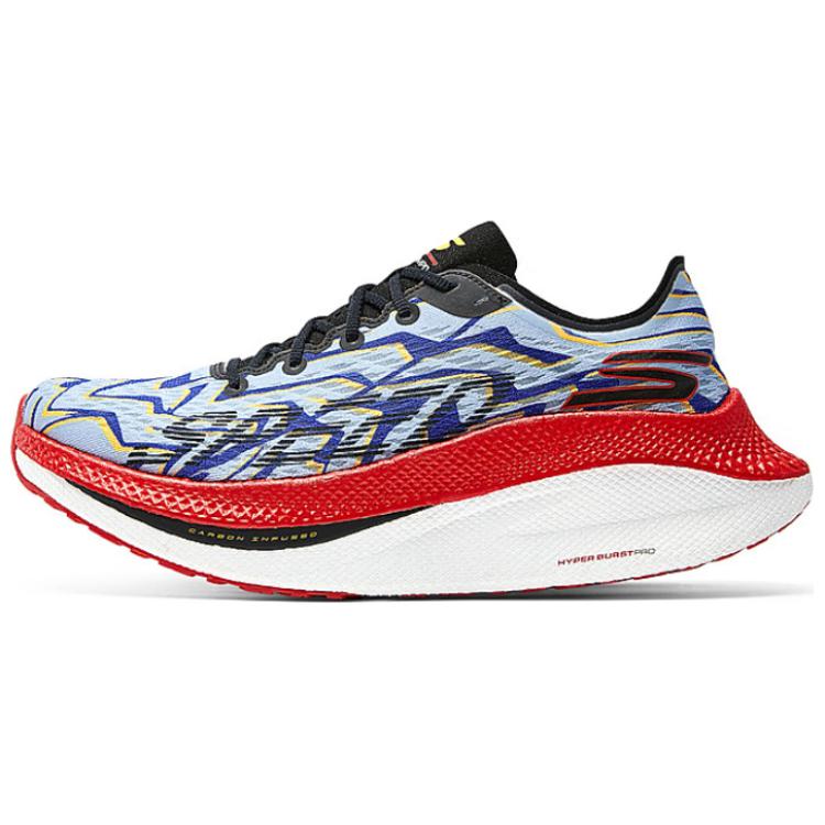 Skechers Go Run Comfortable Fashion Durable Breathable Low Top Casual Running Shoes Men sneaker Blue Red 246063-BLRD 44.5